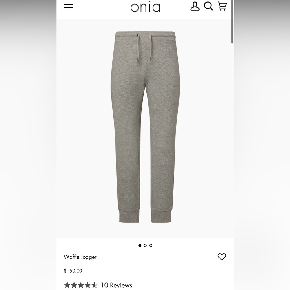 Onia damn-comfy Waffle Joggers in Heather Grey